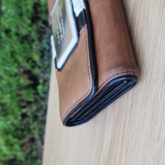 L.A.M.B. Brown Black and White Wallets with Structured Design - Picture 8 of 14